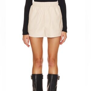 NWT Steve Madden Faux the Record Shorts in Bone Size XS